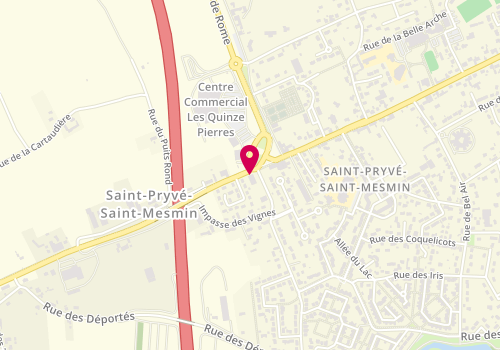 Plan de ISOGLASS Menuiseries, 6 Rue de la Cossonnière, 45750 Saint-Pryvé-Saint-Mesmin
