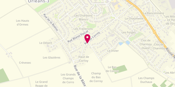Plan de KBCI Menuiserie, 58 Rue de Corroy, 45140 Ormes