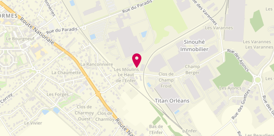 Plan de MIROITERIE DE L’Orléanais, Zone Industrielle Pôle 45
17 Rue Passée à Balance, 45140 Ormes