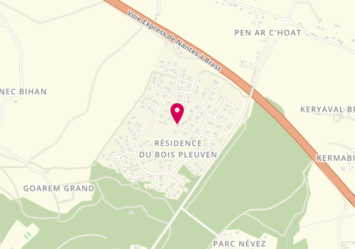 Plan de Brice Cariou Rénovation, Résidence du Bois de Pleuven, 29140 Saint-Yvi