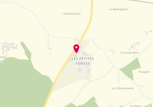 Plan de Menuiserie B. Boulvert en Sarthe, Zone Artisanale 
Les Petites Forges, 72380 Joué-l'Abbé