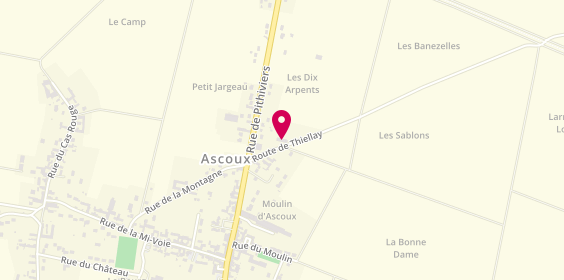 Plan de Menuiserie Dupeu, 3 Route de Thiellay, 45300 Ascoux