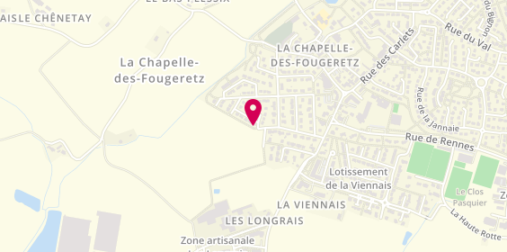 Plan de Delamarre Menuiserie Serrurerie, 1 Rue du Clos Luzan, 35520 La Chapelle-des-Fougeretz