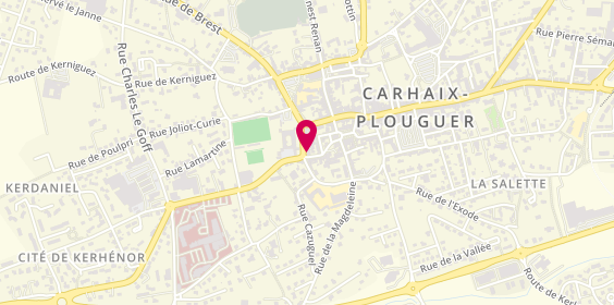 Plan de 2 Pl, 2 Boulevard de la République, 29270 Carhaix-Plouguer