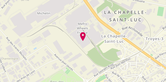 Plan de Les Agenceurs Menuisiers, 54 Avenue Jean Jaurès, 10600 La Chapelle-Saint-Luc