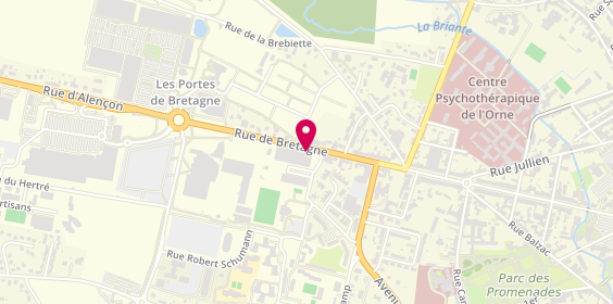 Plan de PROCLAIR Menuiseries PVC & ALU, Vérandas, Pergolas - Alençon, 153 Rue de Bretagne, 61000 Alençon