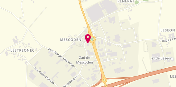 Plan de Axel Fermetures Ploudaniel, zone industrielle de Mescoden, 29260 Ploudaniel