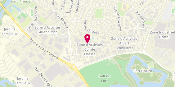 Plan de ALSA PORTE: menuiserie PVC ALU BOIS Strasbourg, 5 Rue du Cor de Chasse, 67400 Illkirch-Graffenstaden