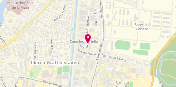 Plan de Waeffler Menuiserie, 24 Rue Industrie, 67400 Illkirch-Graffenstaden