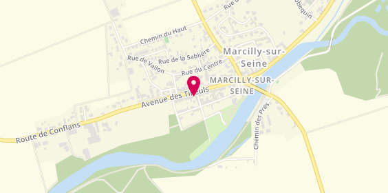 Plan de Gm Fermetures, 31 avenue des Tilleuls, 51260 Marcilly-sur-Seine