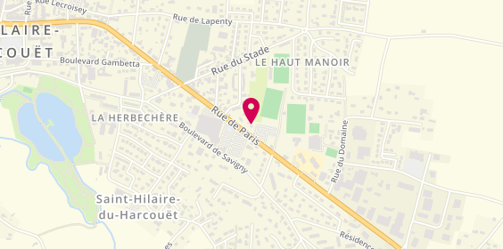 Plan de FP Menuiserie, 221 Rue de Paris, 50600 Saint-Hilaire-du-Harcouët