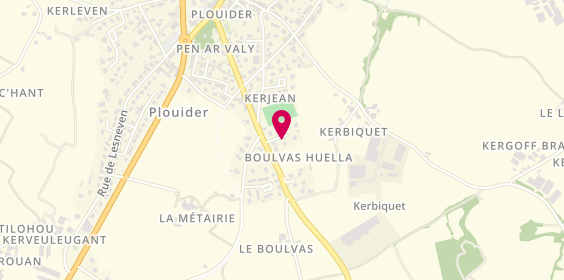 Plan de Menuiserie Péron, 5 Cité du Boulvas, 29260 Plouider