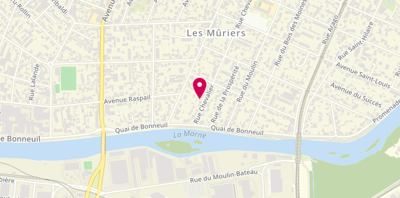Plan de Actipose Menuserie, 54 Bis Rue Chevalier, 94210 Saint-Maur-des-Fossés