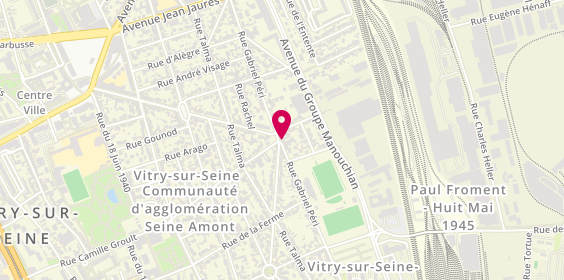 Plan de Windows Factory, 104 Rue Gabriel Péri, 94400 Vitry-sur-Seine