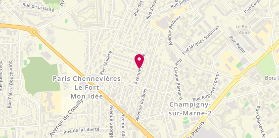 Plan de Rcl Menuiseries, 44 Avenue Jeanne, 94430 Chennevières-sur-Marne