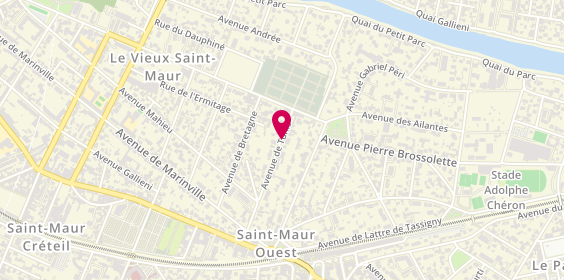 Plan de PLIN Cédric, 56 Avenue Tunis, 94100 Saint-Maur-des-Fossés
