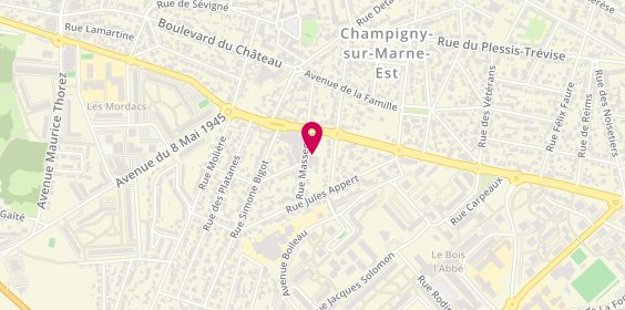 Plan de H2 Ouverture, 23 Rue Massenet, 94500 Champigny-sur-Marne