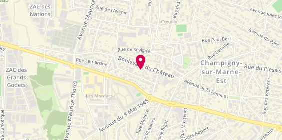 Plan de Alibert Assistance, 24 Boulevard du Château, 94500 Champigny-sur-Marne