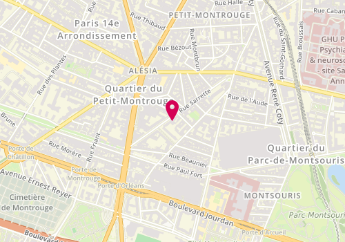 Plan de Janneau, 37 Rue Sarrette, 75014 Paris