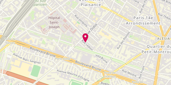 Plan de Romoleroux Ricardo, 7 Rue Ledion, 75014 Paris
