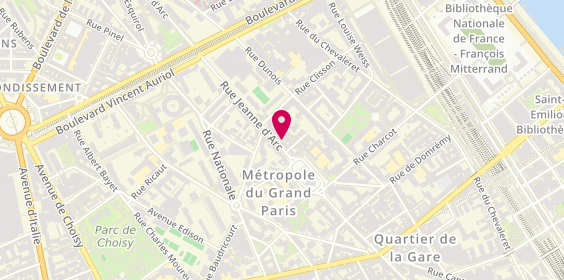 Plan de M.O.H Services, 48 Rue Jeanne d'Arc, 75013 Paris