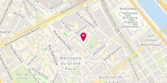 Plan de Augusto Rodrigues, 36 Rue Dunois, 75013 Paris