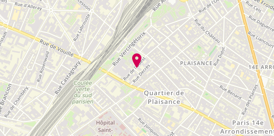 Plan de Da 75, 10 Rue du Moulin de la Vierge, 75014 Paris