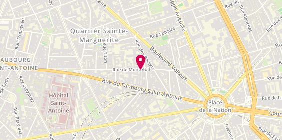 Plan de Solabaie Les Menuisiers Rosemar Agence Nation Fenêtres - Volets - Stores, 54 Rue de Montreuil, 75011 Paris
