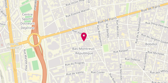Plan de A.D.R Agencement Décoration Richard, 11 Rue Lavoisier, 93100 Montreuil