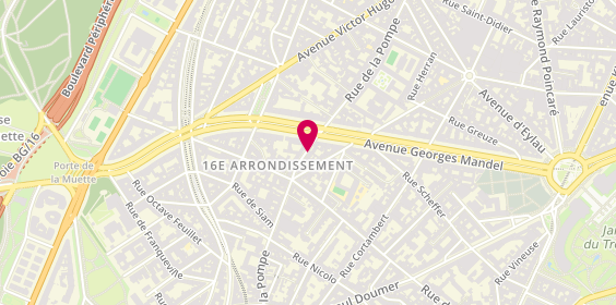 Plan de Les Compagnons de la Miroiterie, 76 Rue de la Pompe, 75116 Paris