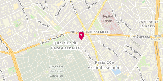 Plan de Daniel Delannoy Design, 13 Avenue Père Lachaise, 75020 Paris