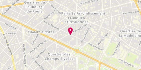 Plan de Map, 25 Rue de Ponthieu, 75008 Paris