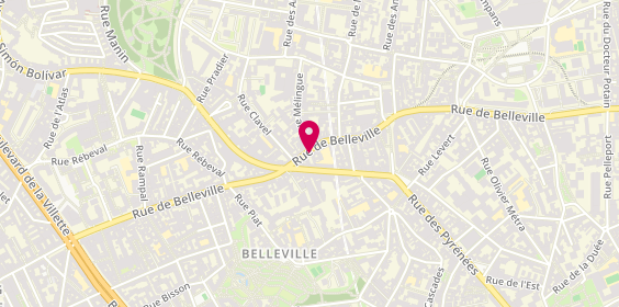 Plan de La Bellevilloise, 100 Rue de Belleville, 75020 Paris
