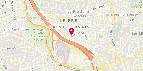 Plan de GAIDE Antoine, 150 avenue du Belvédère, 93310 Le Pré-Saint-Gervais