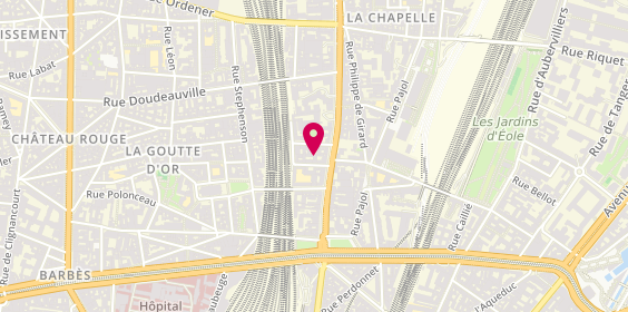 Plan de Miroiterie Ferentel, 2 Pass. Ruelle, 75018 Paris