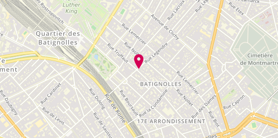 Plan de Mondial Service, Entrée 90 Rue Legendre, 75017 Paris