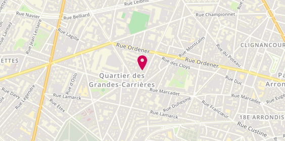 Plan de La Boutique du Menuisier, 69 Ter Rue Damrémont, 75018 Paris