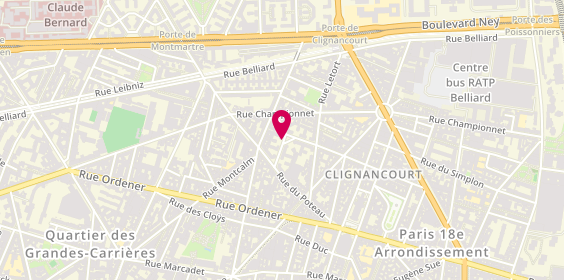 Plan de ALBERTI Ludovic, 5 Rue Emile Blémont Hall 9, 75018 Paris