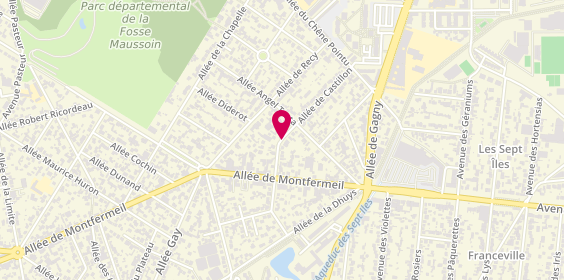 Plan de A.D.C Store, 10 Allée Castillon, 93390 Clichy-sous-Bois