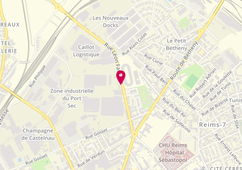 Plan de Les Ateliers de Reims, 136 Rue Léon Faucher, 51100 Reims