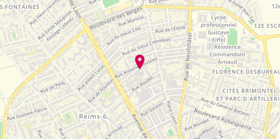 Plan de Allo Fenetres - Allo Placards, 22 Rue Blavier, 51100 Reims