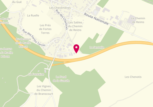 Plan de Menuiserie Ébénisterie GAUVIN Didier, 1 Zone Artisanale de la Sentelle, 51140 Jonchery-sur-Vesle