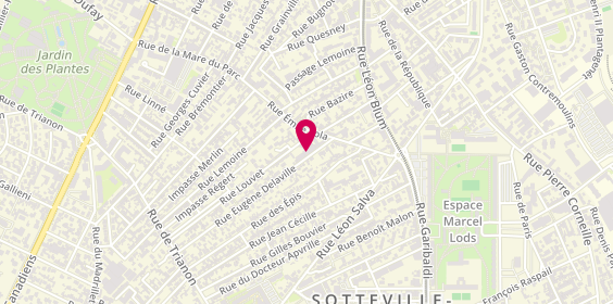 Plan de Menuisol, 4 Rue Eugène Delaville, 76300 Sotteville-lès-Rouen