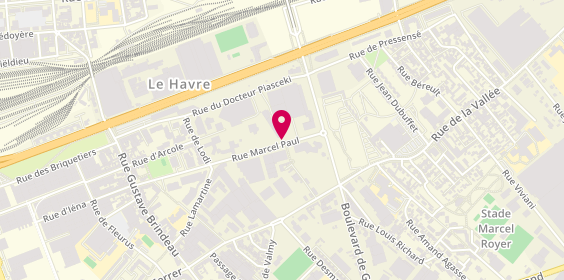 Plan de Menuiserie Bazire-Le Meur, 43 Rue Marcel Paul, 76600 Le Havre