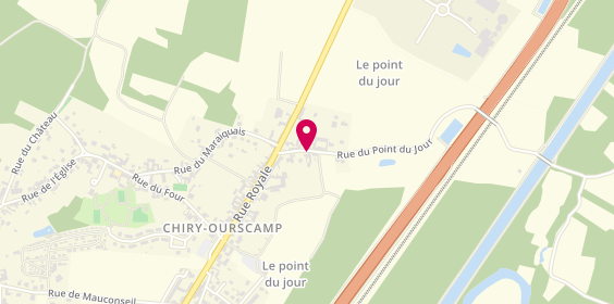 Plan de T.M.C Menuiserie, 7 Rue Point du Jour, 60138 Chiry-Ourscamp