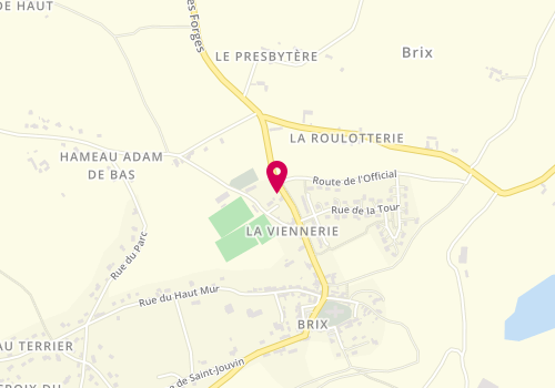 Plan de Felix Menuiserie Services, 10 Route du Stade, 50700 Brix