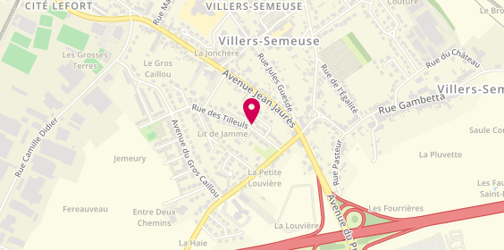 Plan de Espace Menuiseries, 10 Rue Tilleuls, 08000 Villers-Semeuse