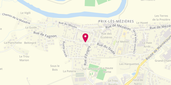 Plan de BRUGE Laurent, 4 Rue Fagnon, 08000 Prix-lès-Mézières