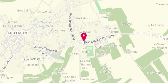 Plan de Menuiserie Thiry Dominique Ardennes, 6 Rue Marcel Dorigny, 08090 Aiglemont