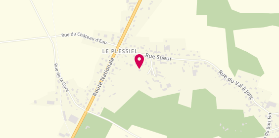 Plan de GREVET Laurent, Le Plessiel 70 Rue Ecole, 80132 Drucat
